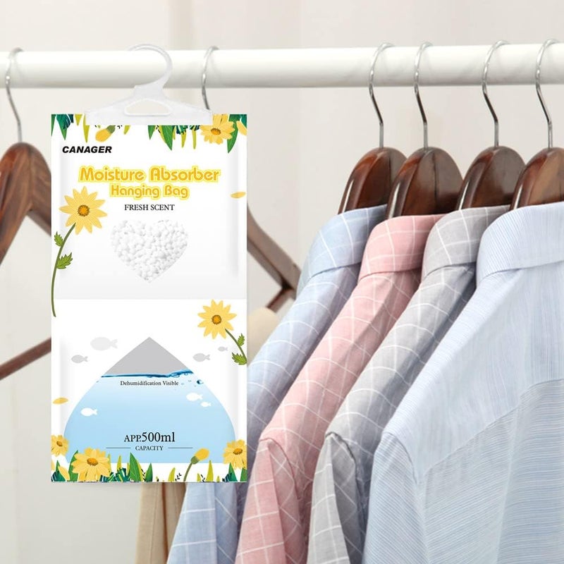 CANAGER Moisture Absorber -12 Pack,Fresh Scent Hanging Humidity Bag,Home,Car, and Closet Dehumidifiers(12.5OZ). - Image 5